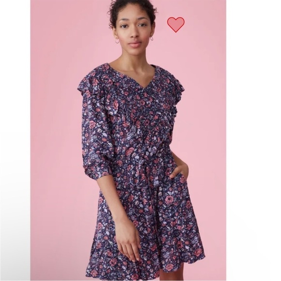 La Vie Rebecca Taylor Toile Floral Ruffle Dress - Picture 1 of 9